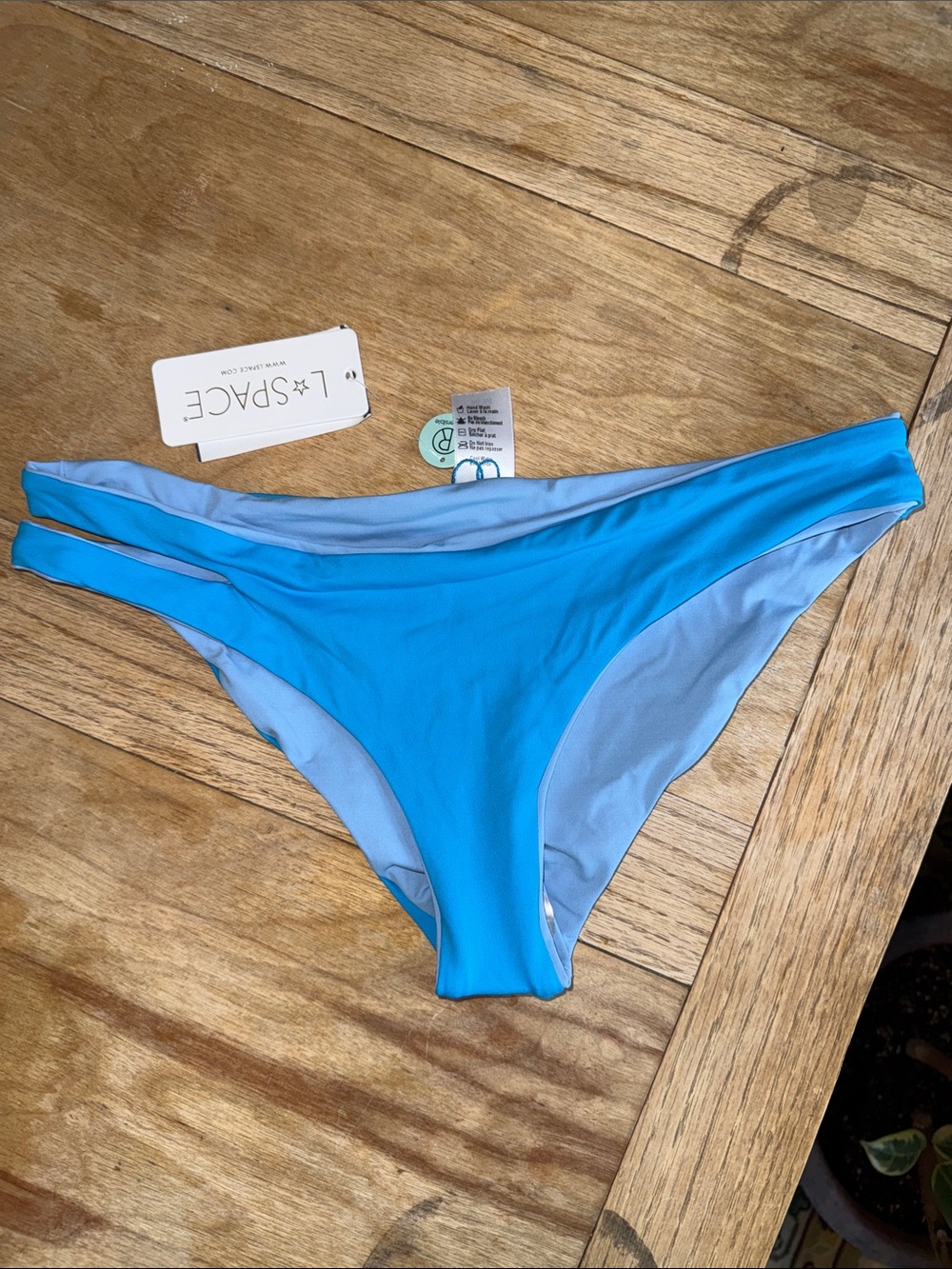 NWT & Sticker, L*Space, Reversible, Breakers Bikini Bottom, Glacier. Size Medium